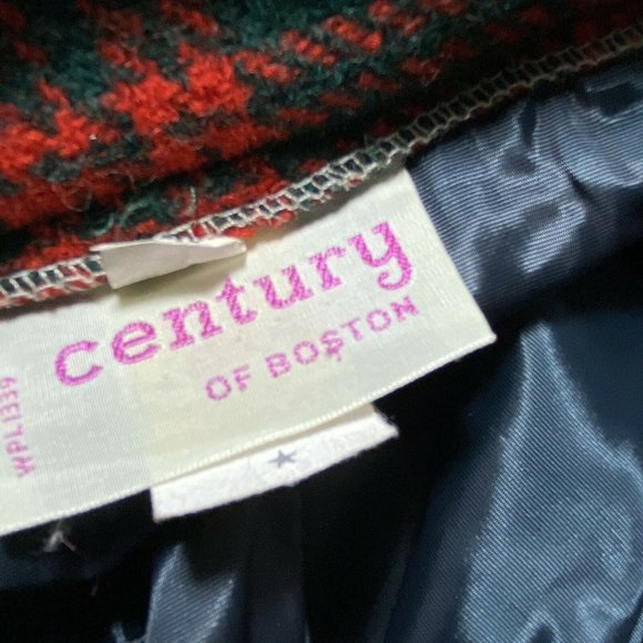Vintage Century of Boston 100% Wool Red & Green Plaid Maxi Skirt Small - Picture 8 of 12